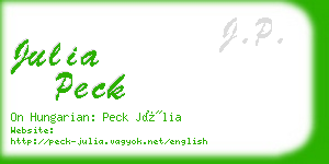 julia peck business card